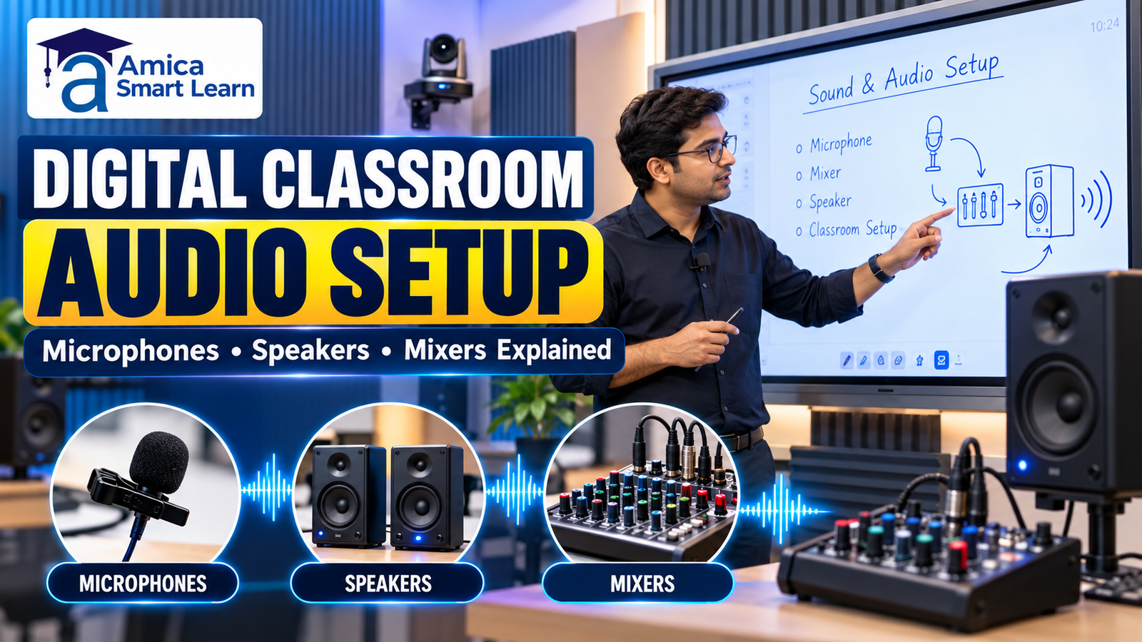 Digital Classroom Audio Setup: Microphones, Speakers & Mixers Explained